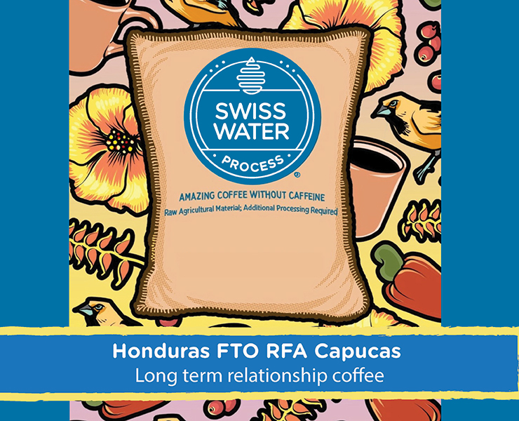 swiss water banner advertising Honduras Las Capucas