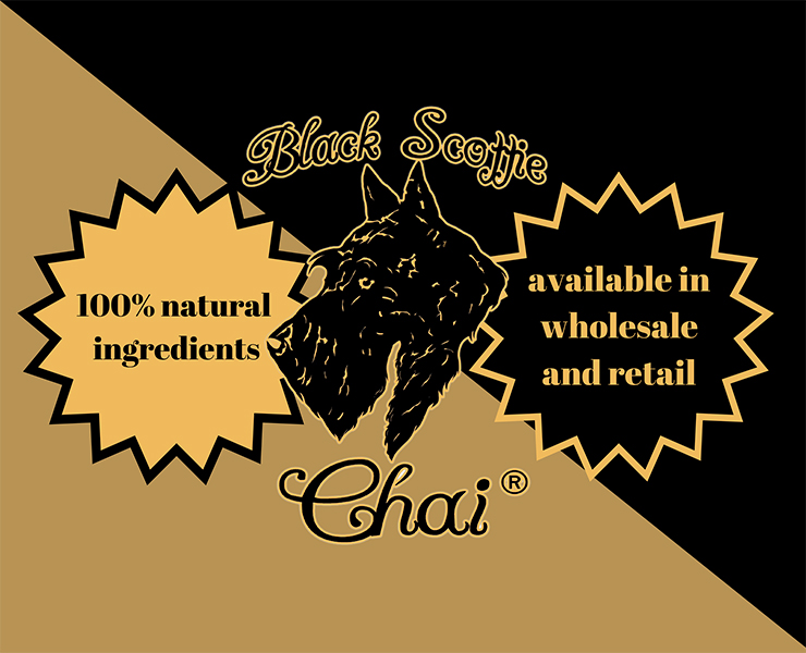 banner advertising Black Scottie Chai