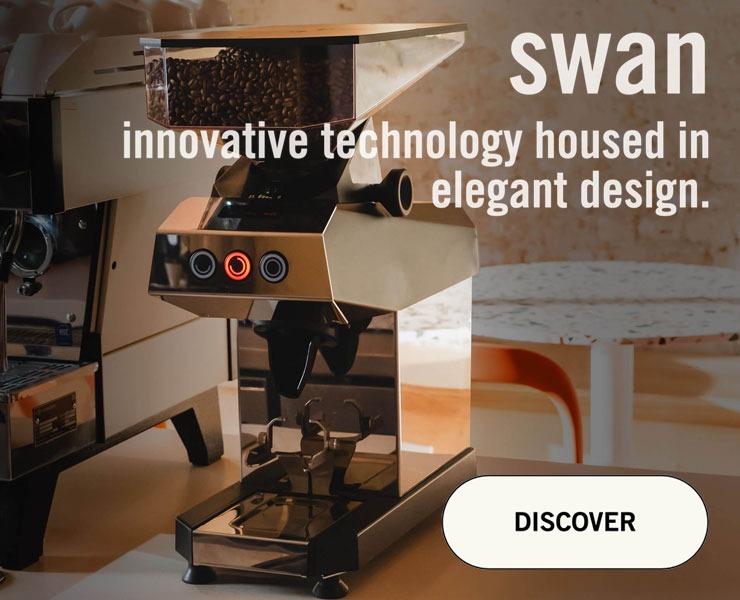 banner advertising la marzocco swan grinder