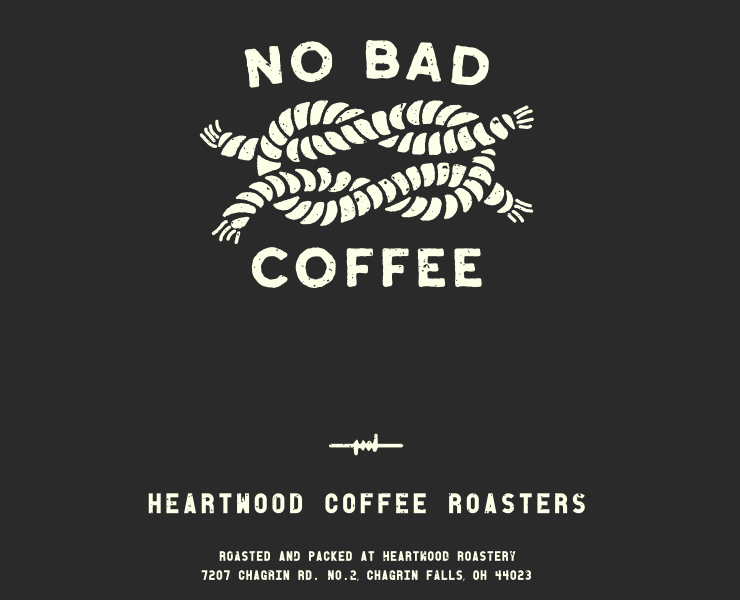 banner advertising Heartwood Coffee Roasters