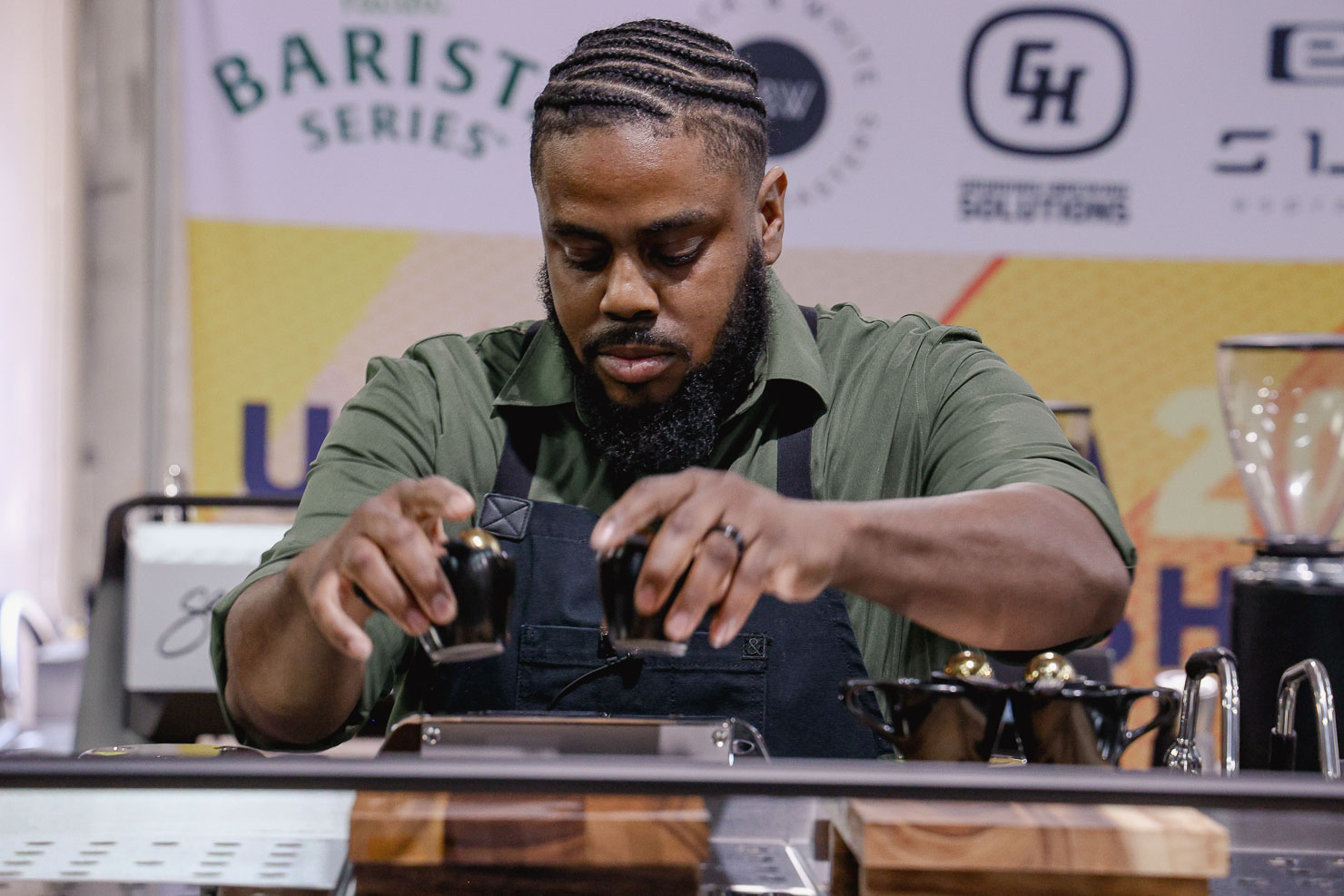 Tyler Montague Brew Coffee Bar Raleigh NC USBC 2025 Semi Finals Spudge Media