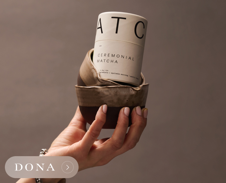 banner advertising DONA chai and tea