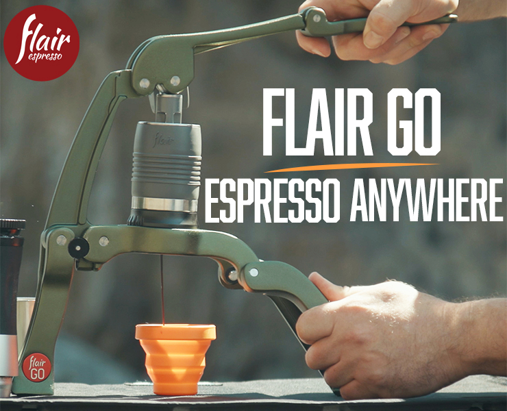 banner advertising Flair Espresso products