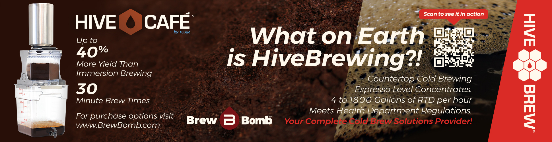 banner advertising TORR Industries Hive Cafe