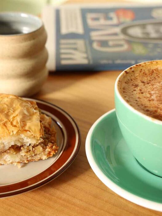 hvac and baklava on table speedboat coffee zachary carlsen