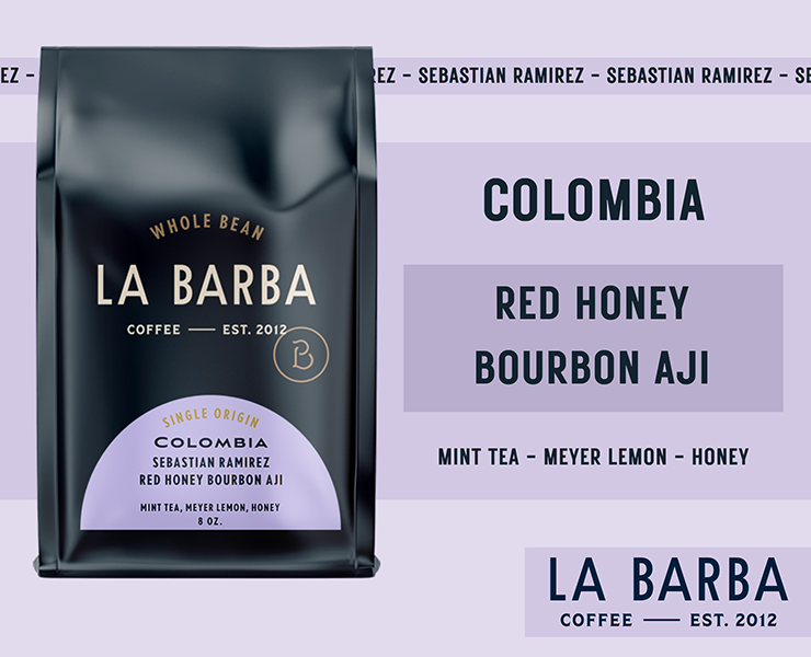 banner advertising La Barba Coffee