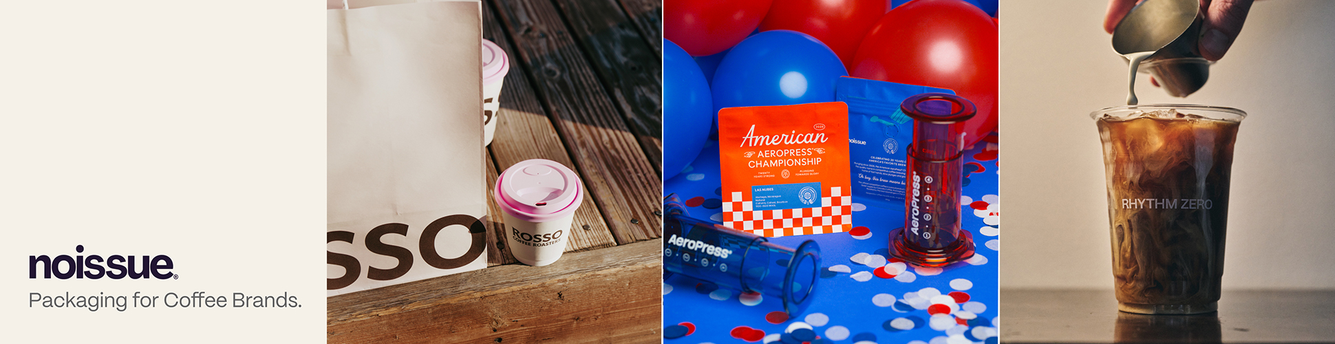 banner advertising noissue packaging for brands