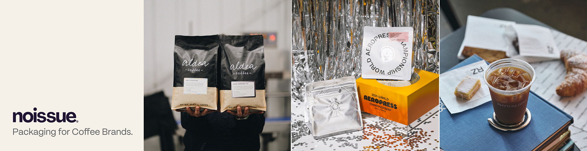 banner advertising noissue packaging for brands