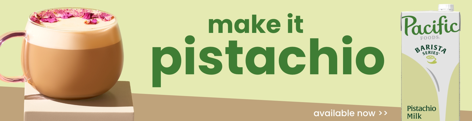 banner advertising Pacific Foods Barista Series