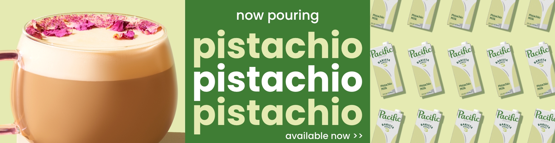 banner advertising Pacific Foods Barista Series