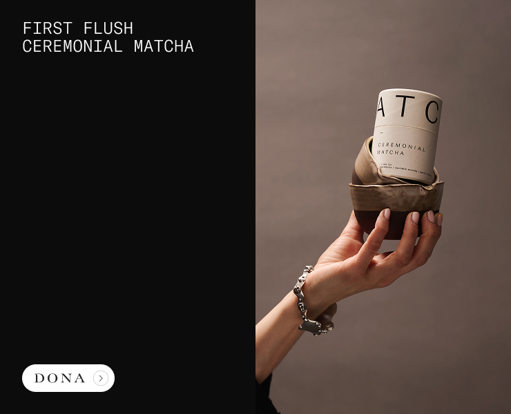 banner advertising DONA chai and tea