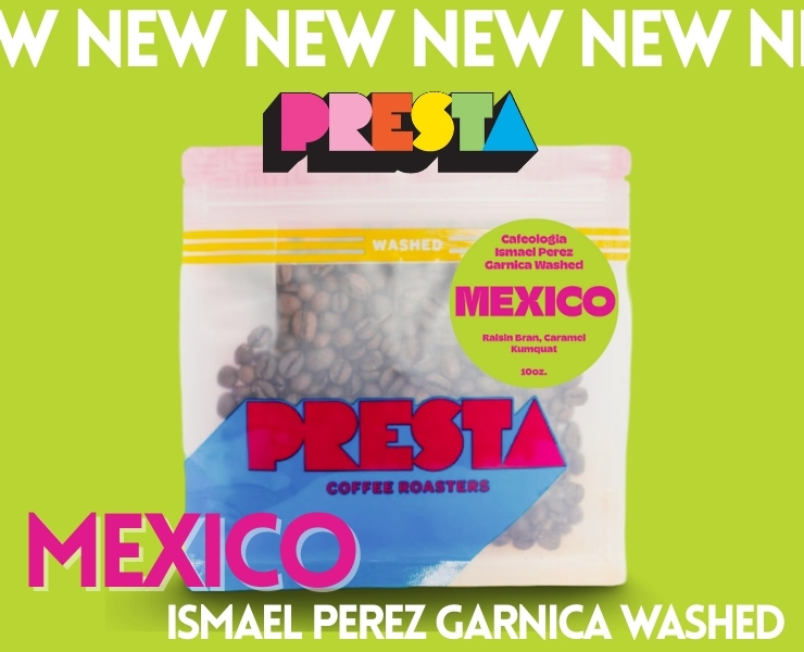 banner advertising Presta Coffee