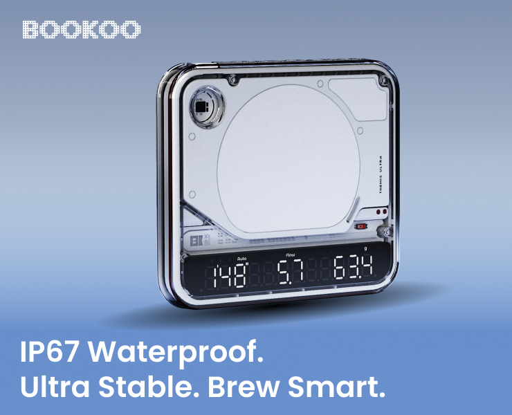 banner advertising BOOKOO coffee gear