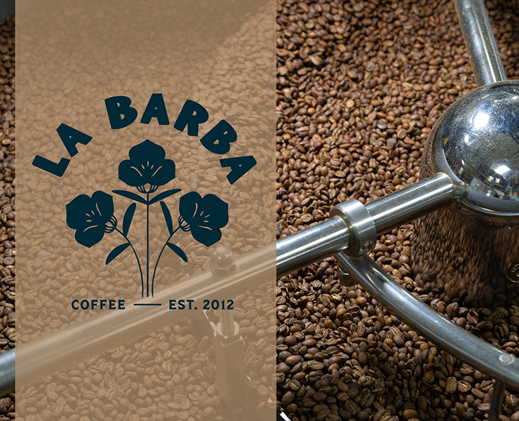 banner advertising La Barba Coffee