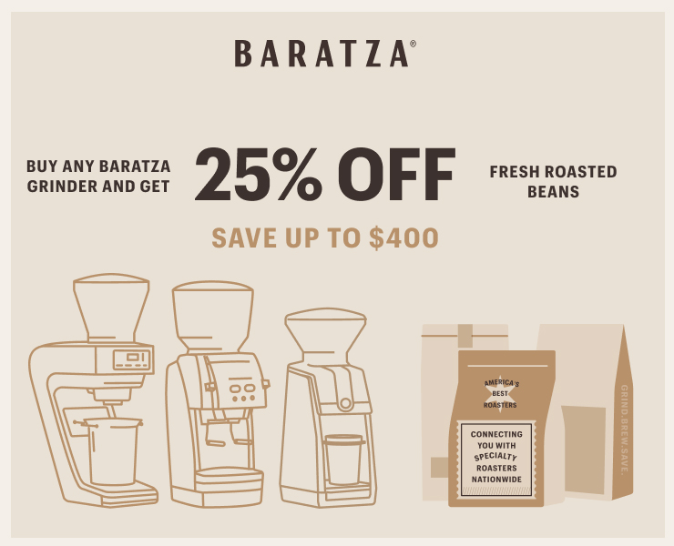 banner advertising Baratza grinders