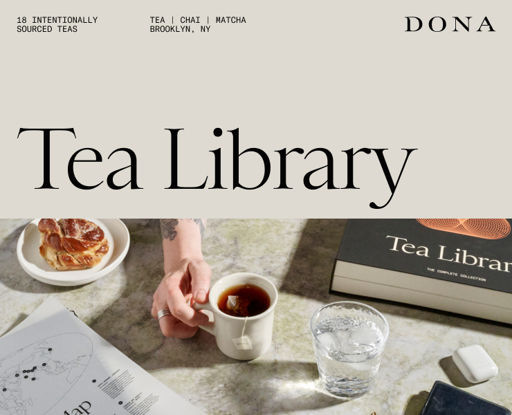 banner advertising DONA chai and tea