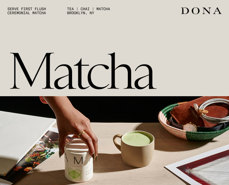 banner advertising DONA chai and tea