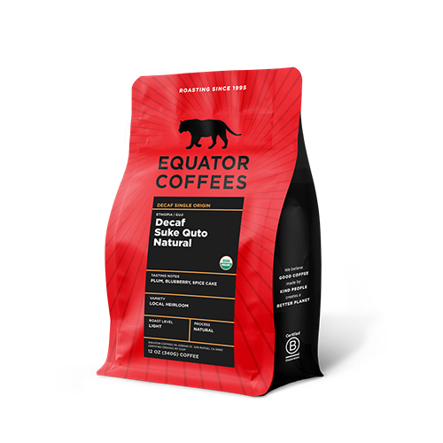 Equator Decaffeinated Coffees Ethiopia Suke Quto Natural