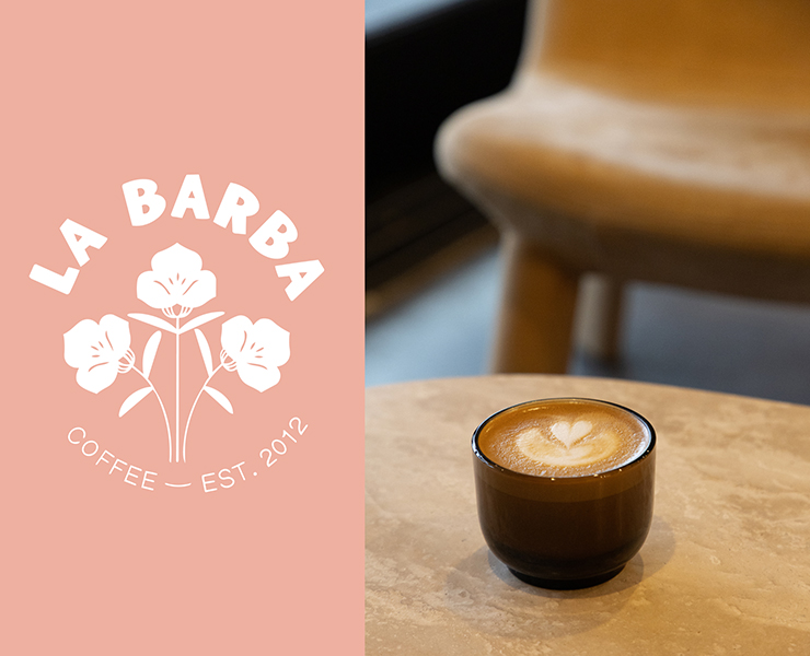 banner advertising La Barba Coffee