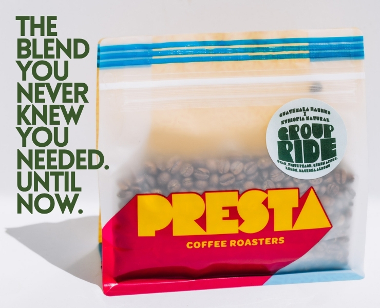 banner advertising Presta Coffee