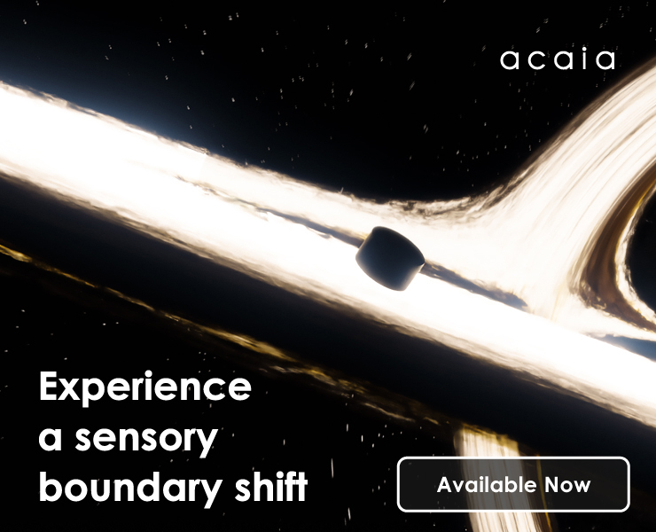 banner advertising Acaia scales and grinders