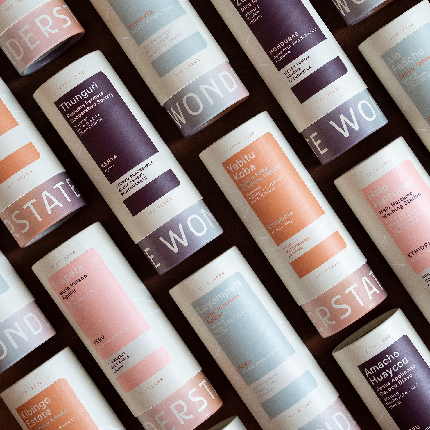 Coffee Design: Wonderstate Coffee Single Origin Flight Tubes | Sprudge Coffee