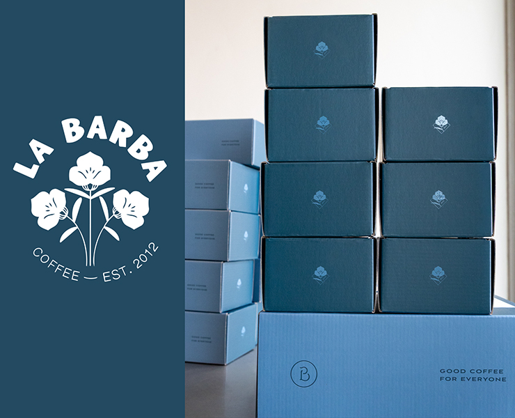 banner advertising La Barba Coffee