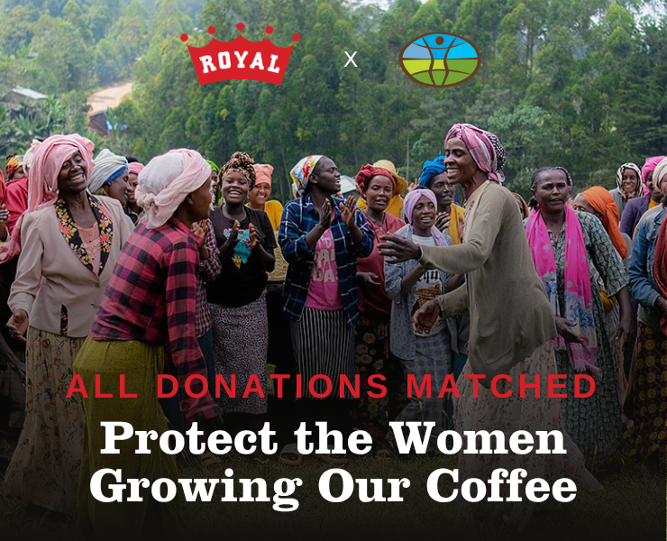 banner advertising Royal Coffee
