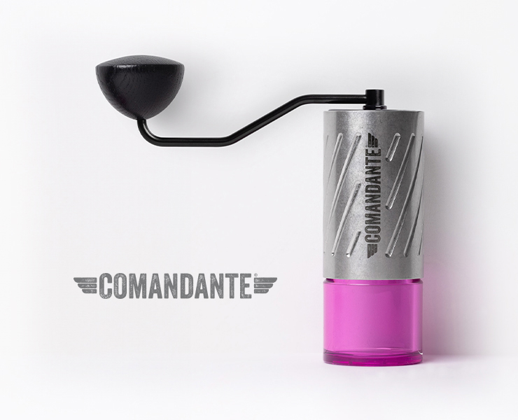 banner advertising Comandante Grinders