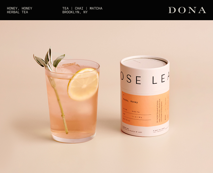 banner advertising DONA chai and tea