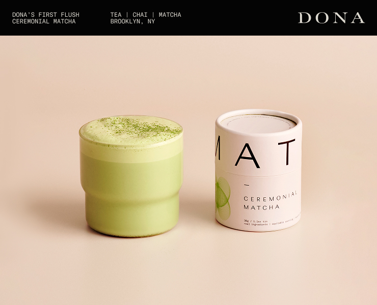 banner advertising DONA chai and tea