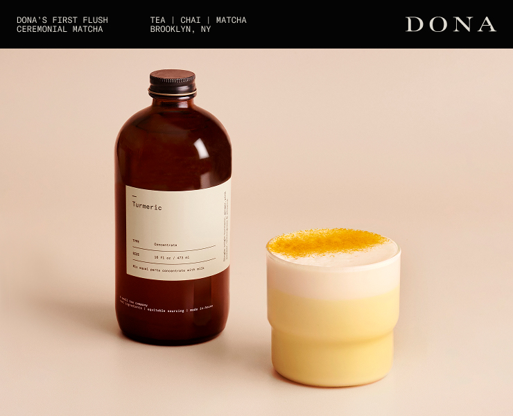 banner advertising DONA chai and tea