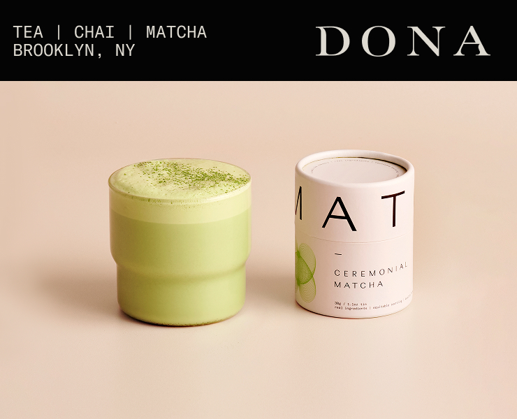 banner advertising DONA chai and tea