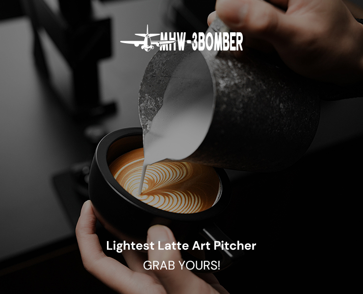 banner advertising MHW-3BOMBER coffee gear