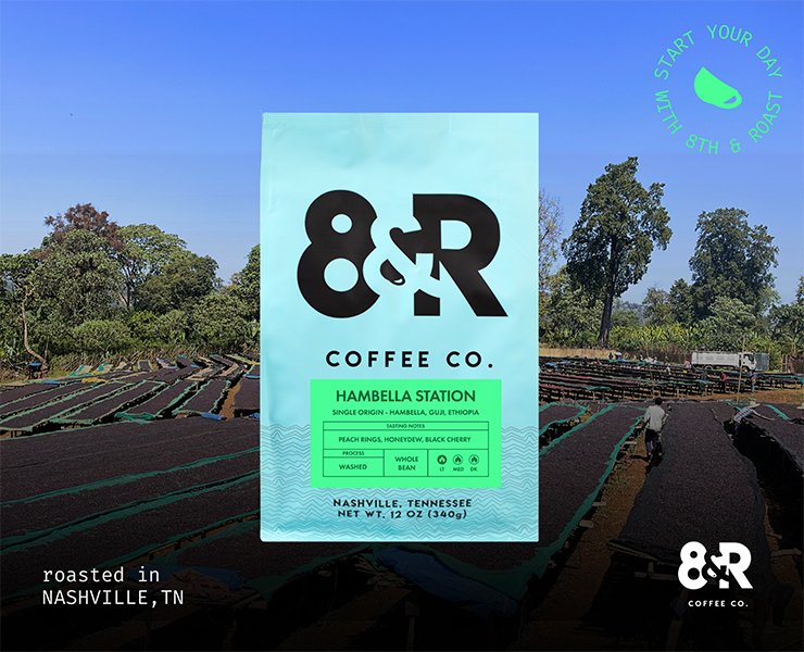banner advertising 8th & Roast Coffee Roasters