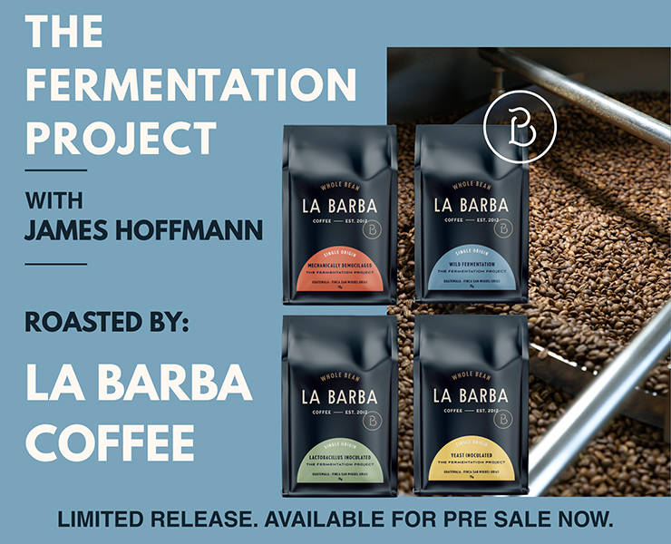 banner advertising La Barba Coffee