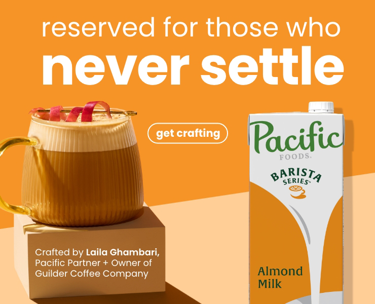 banner advertising pacific foods barista series plant milks
