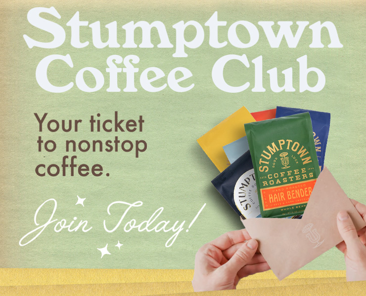 banner advertising stumptown coffee roasters