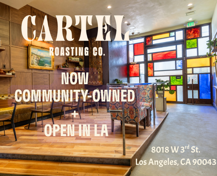 banner advertising Cartel Roasting Co