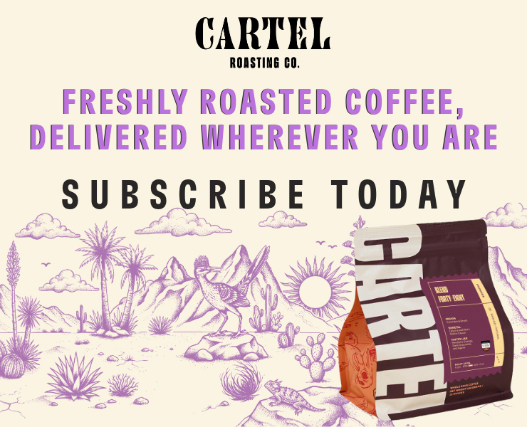 banner advertising Cartel Roasting Co