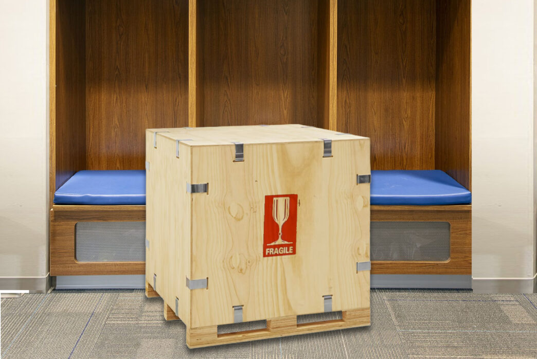 freight box in locker room