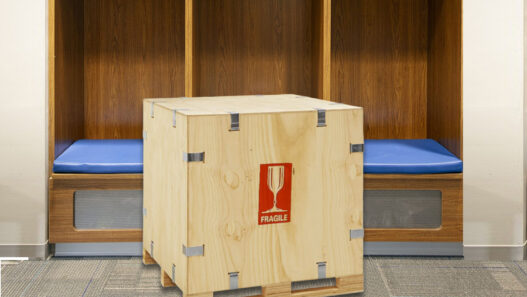 freight box in locker room