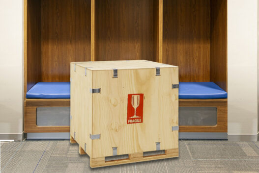 freight box in locker room
