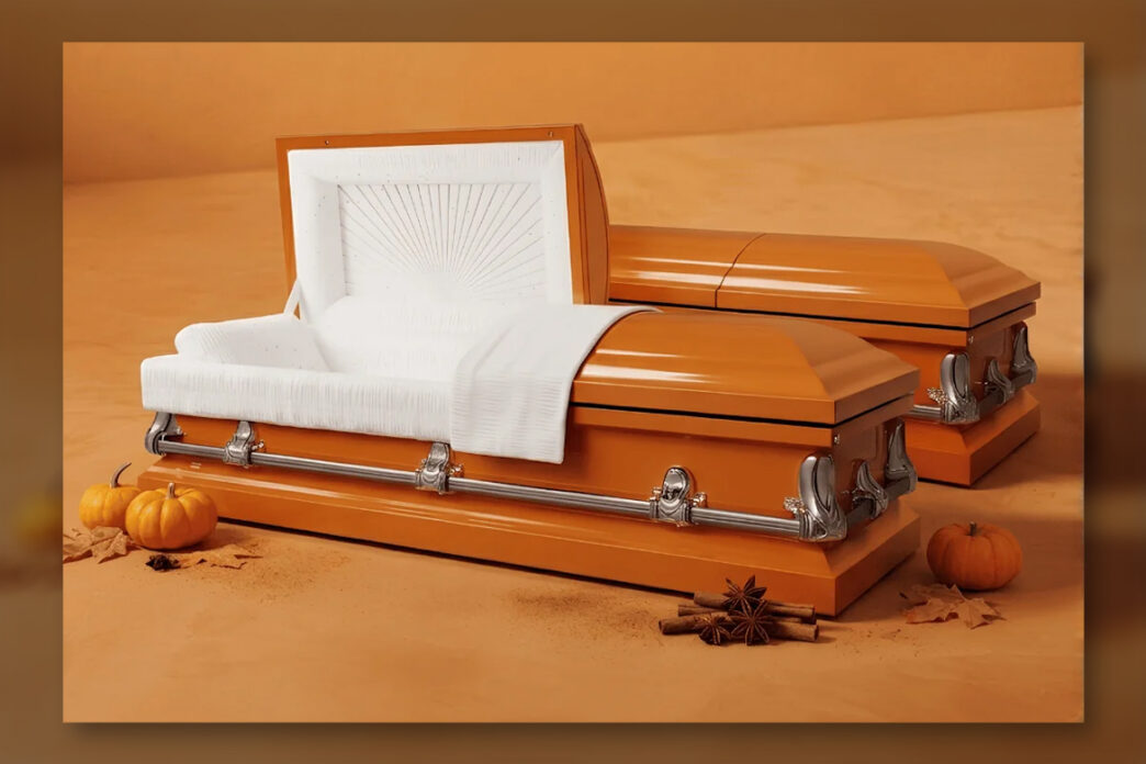 pumpkin spice casket