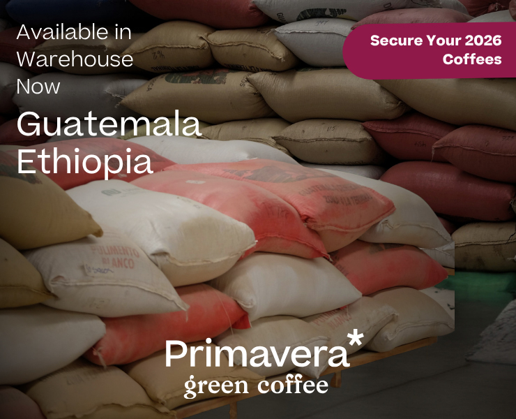 banner advertising primavera* green coffee
